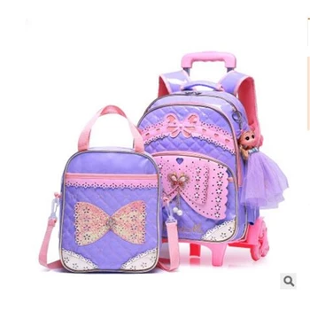 Студенческая школьная сумка на колесах, детский багаж, сумки на колесиках, рюкзаки на колесиках, сумка для девочек, дорожная тележка, сумки-рюкзаки для детей